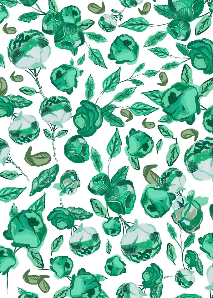 Heirloom green ditsy