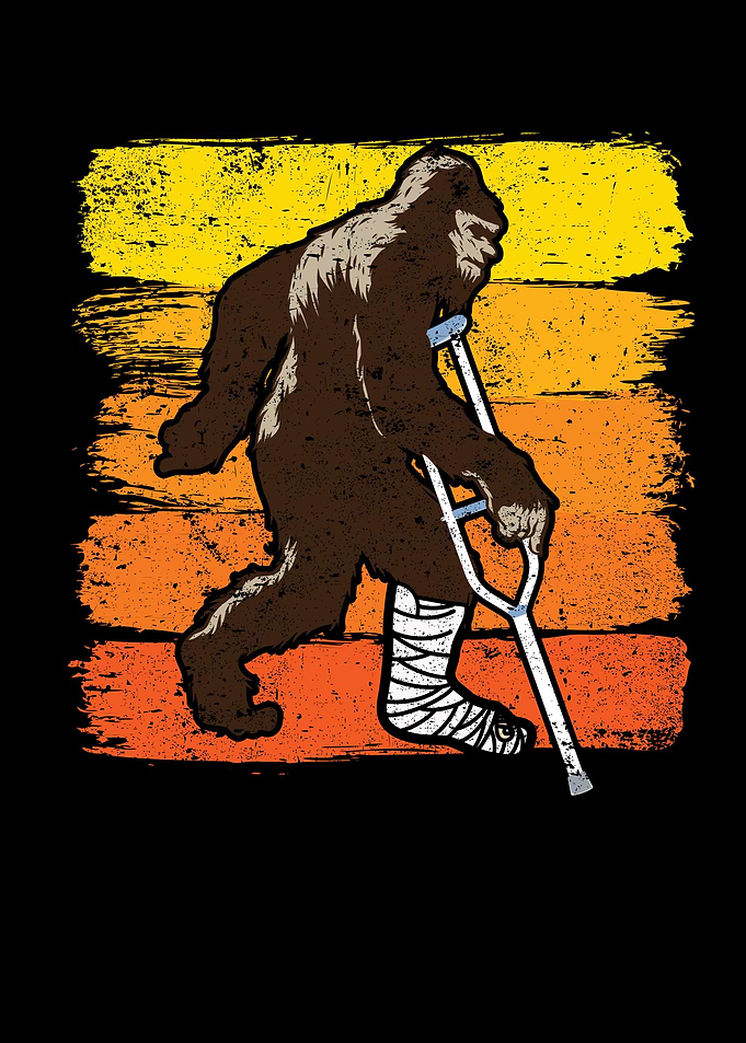 Injured Bigfoot Broken Leg