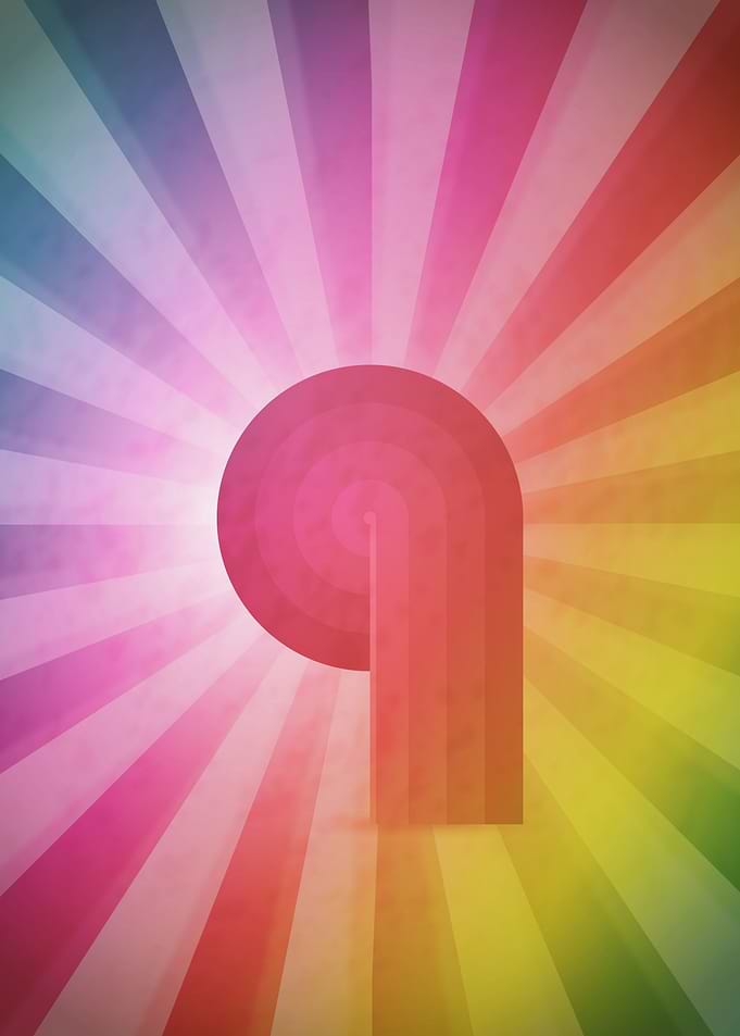 Retro letter Q