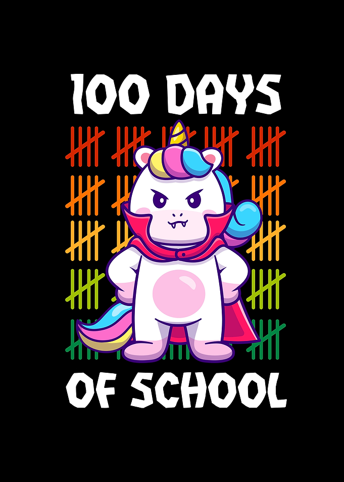 100 Days Of School Unicorn