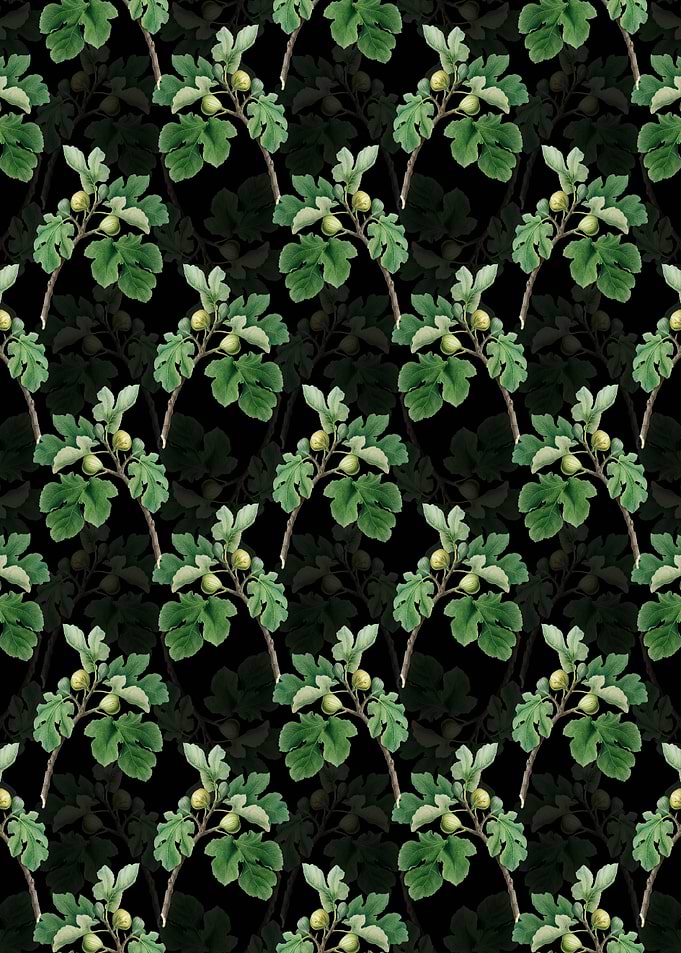 Vintage Floral Fig Pattern