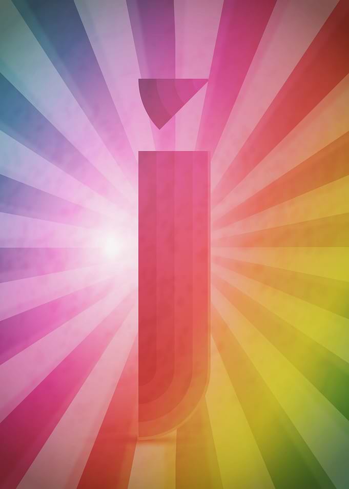Retro letter J
