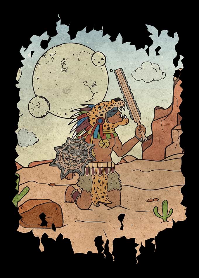 Aztec Jaguar Warrior Mayan