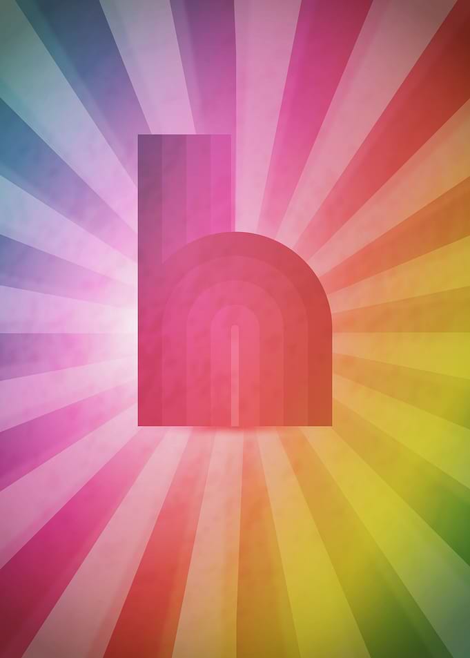 Retro letter H