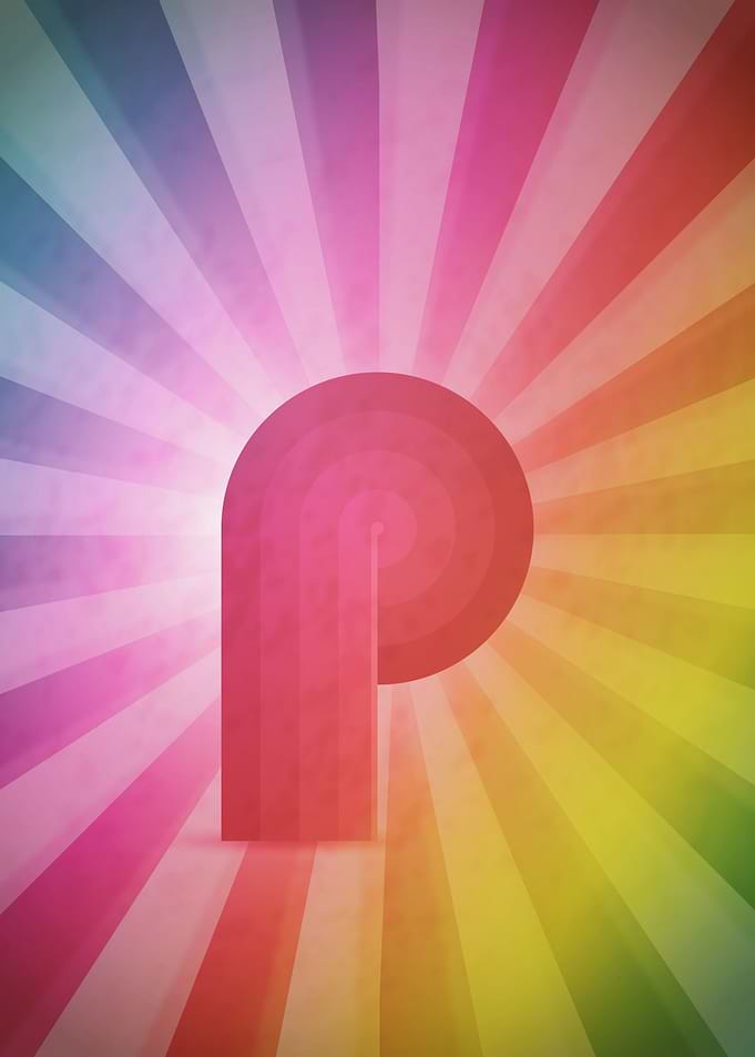Retro letter P