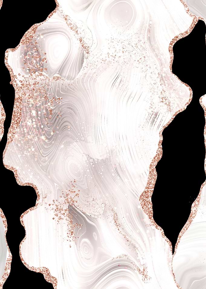 White Rose Gold Glitter 01