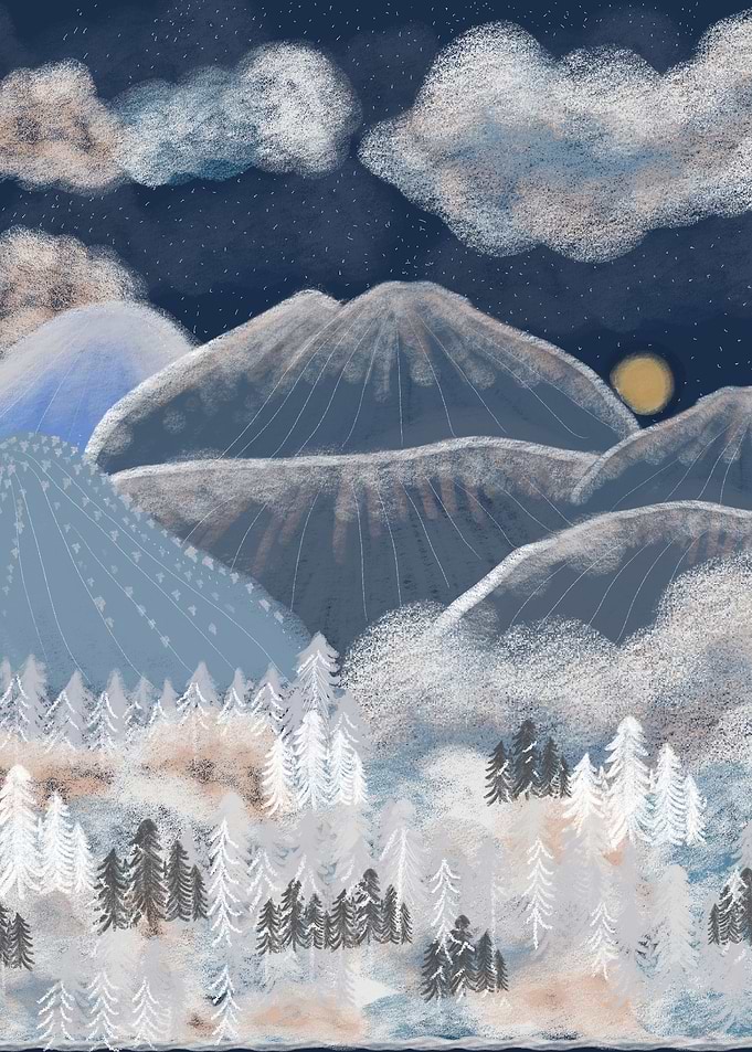 Winter mountains