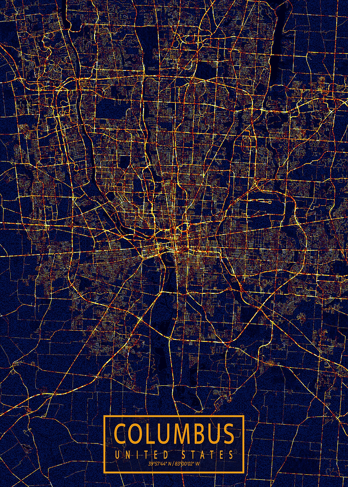 Columbus City At Night