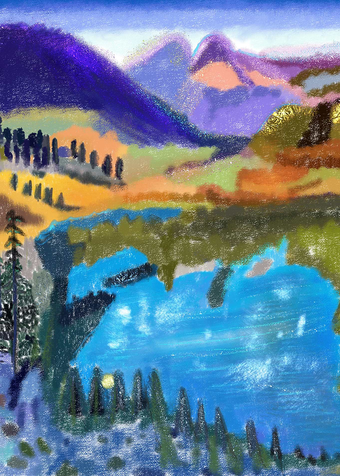 Colorful mountain
