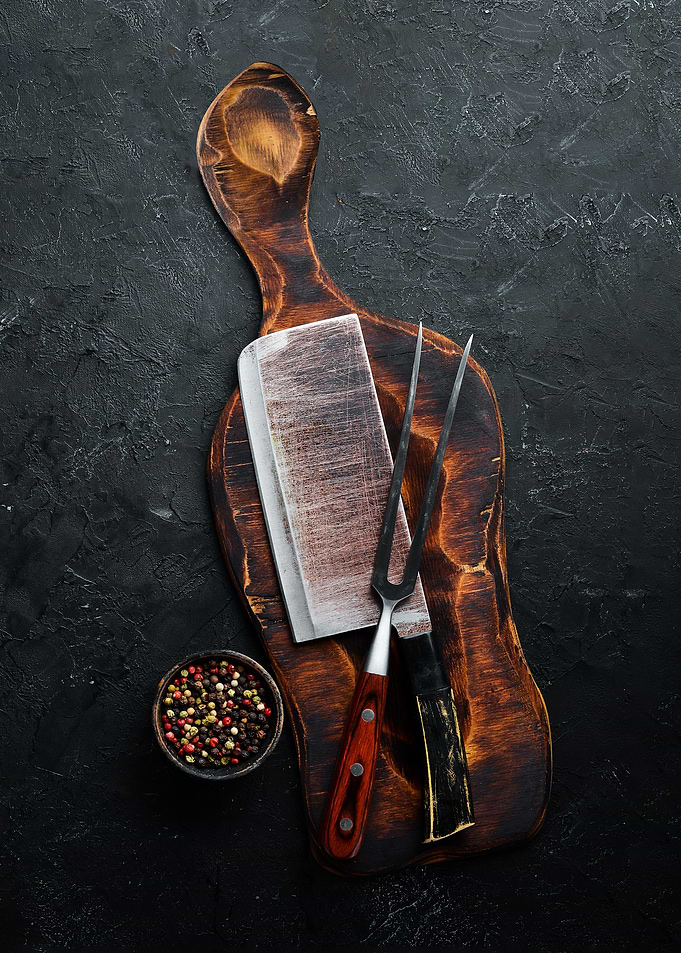 Chopping board knife
