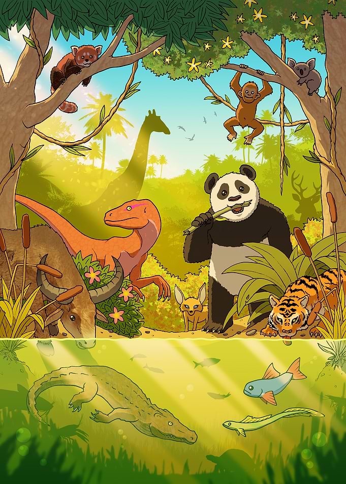 Jungle animals meeting