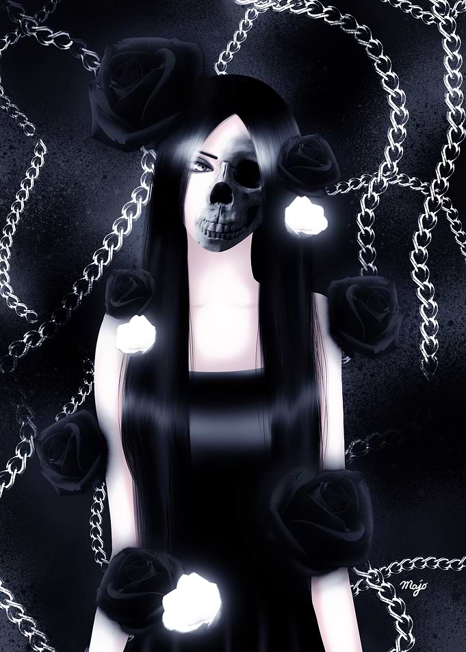 Half Skulled Girl 4