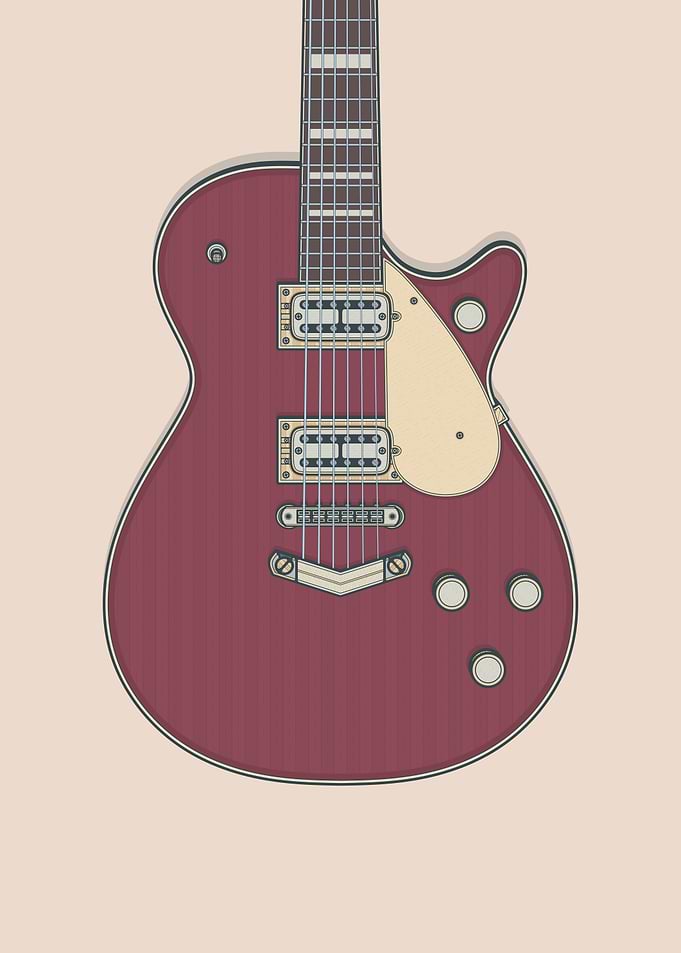 Dark Cherry Jet Guitar