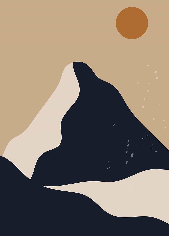 Mid century Minimal hills
