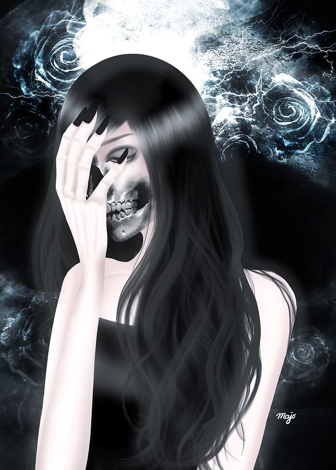 Half Skulled Girl 2