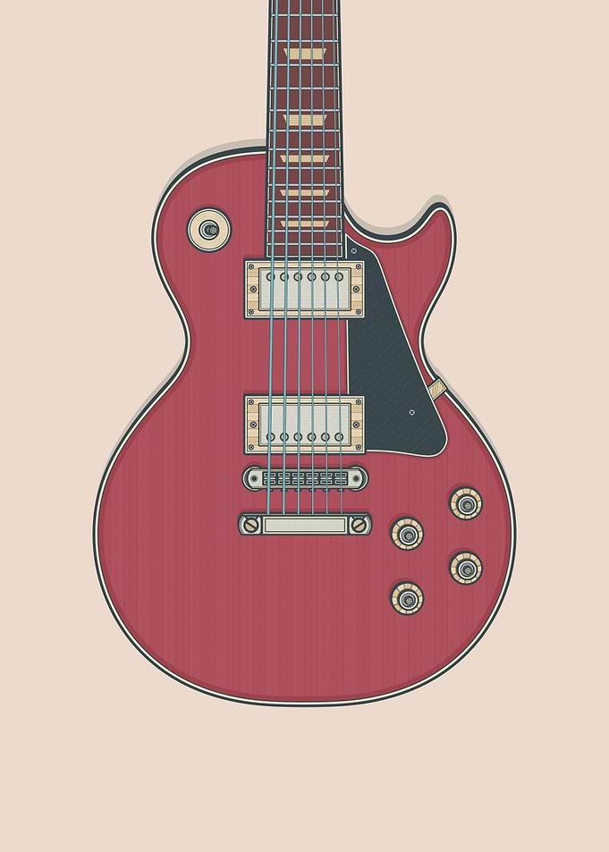 Burgundy Rock LP Guitar
