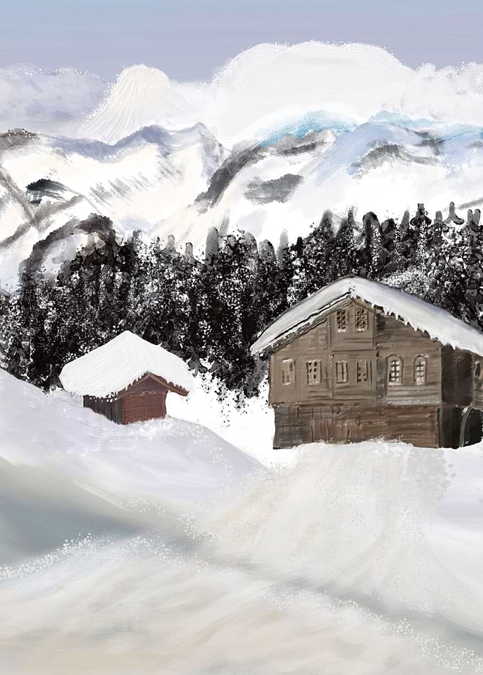 Mountain snowing