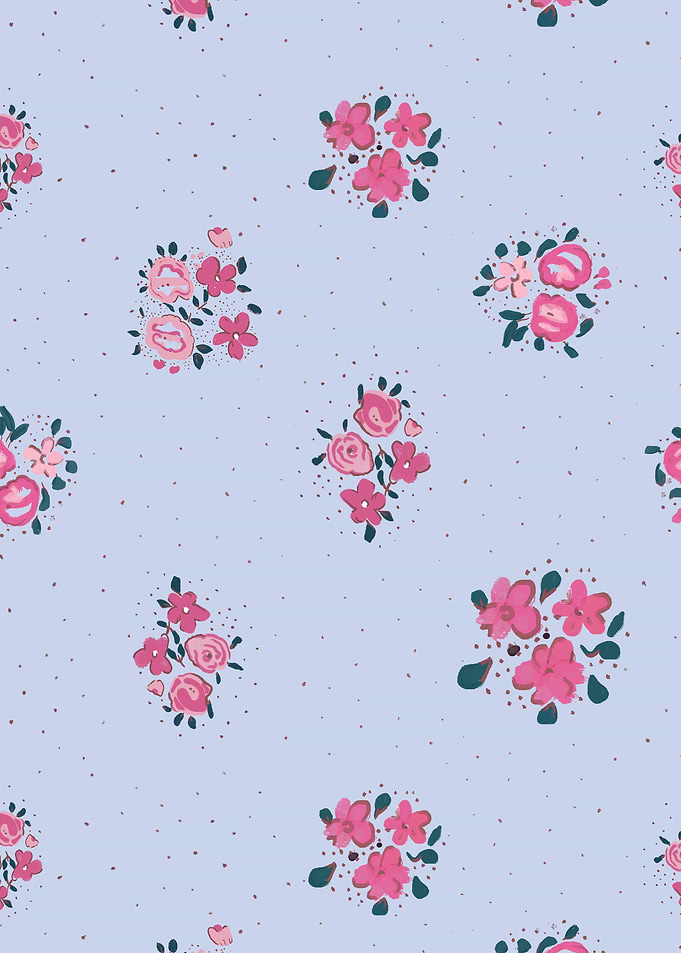 Baby doll blue ditsy