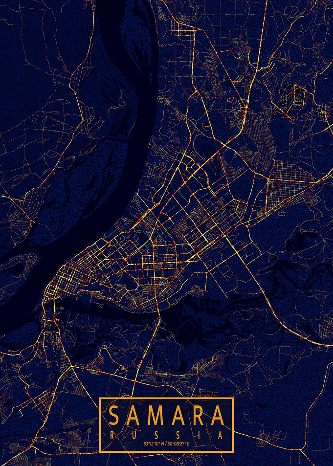 Samara Map City At Night