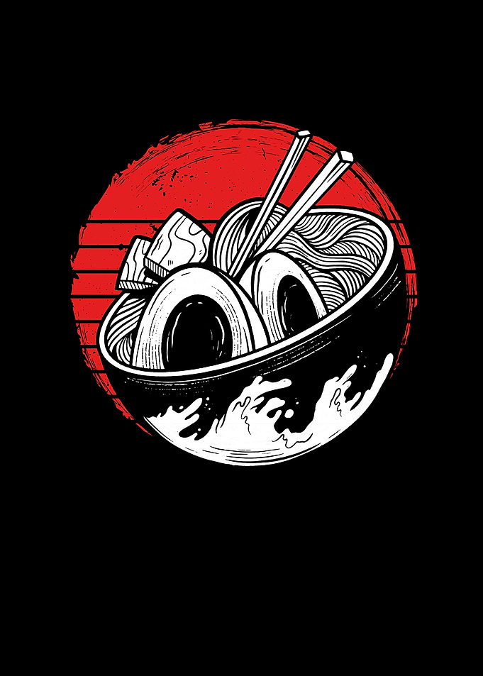 Noodle bowl on Red