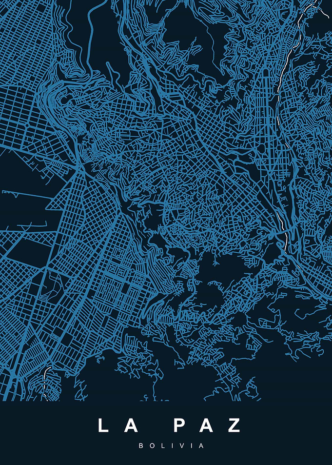 LA PAZ Map BOLIVIA