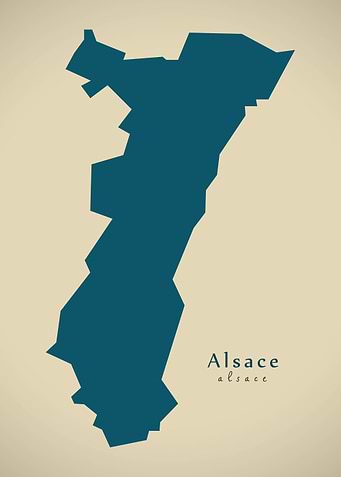 Alsace region map
