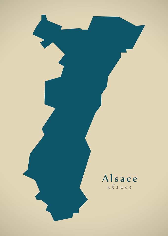 Alsace region map