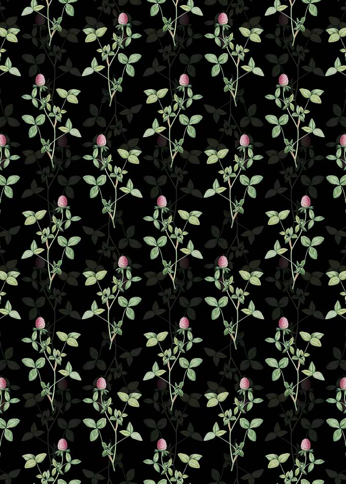 Floral Pink Clover Pattern