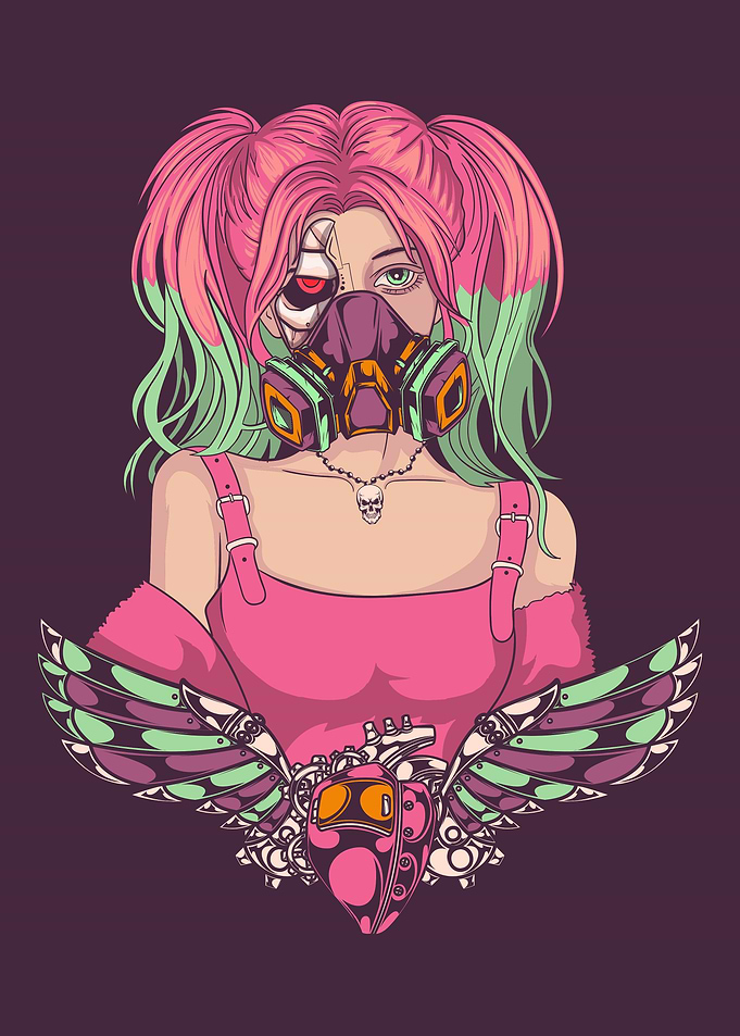 Cyborg Anime Girl