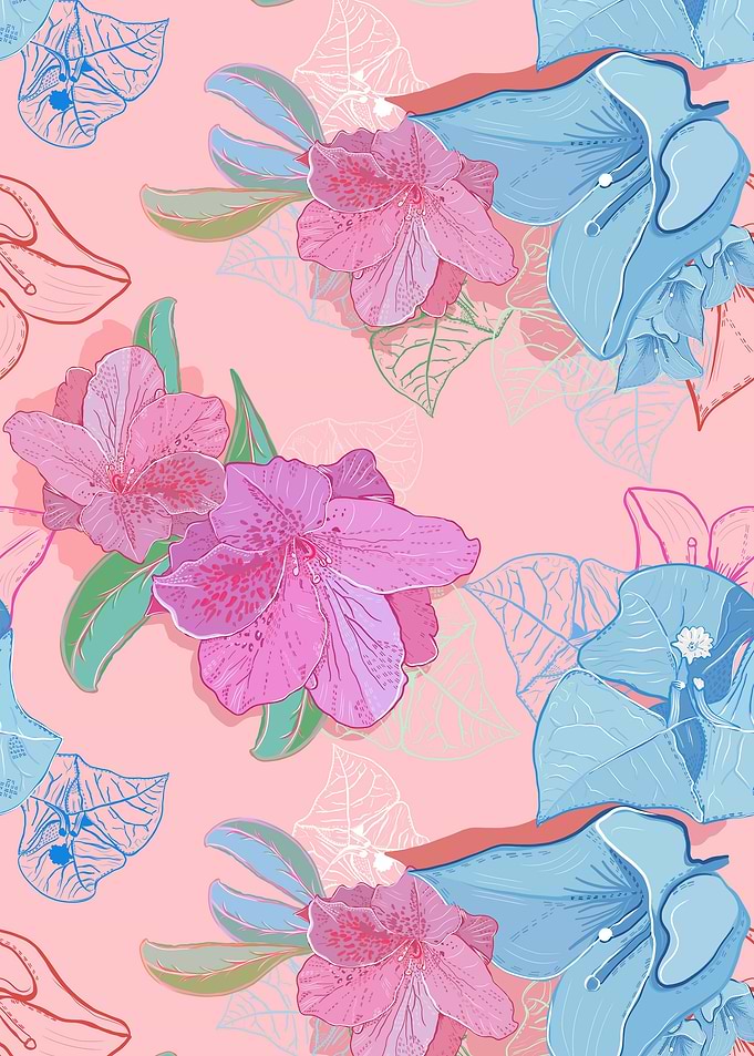 Romantic pink flowers