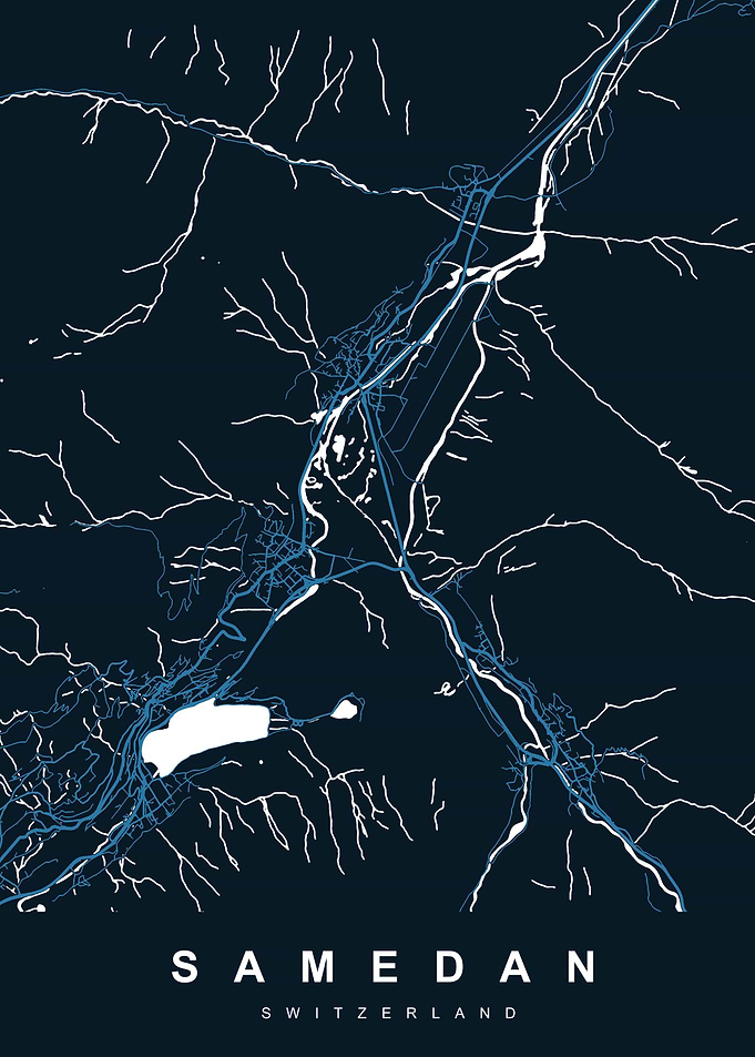 SAMEDAN Map SWITZERLAND