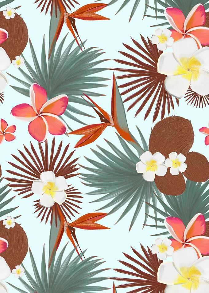 Hand drawn Hawaiian