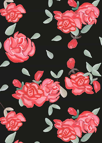 Red roses black