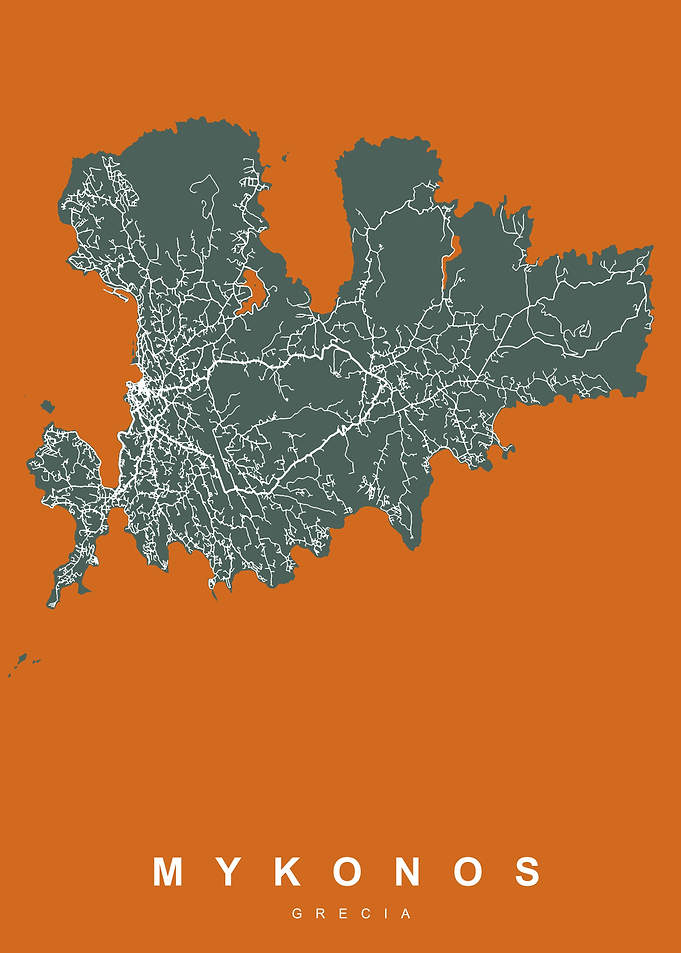 MYKONOS Map GRECIA
