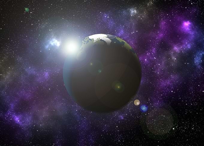 Sun shine and earth