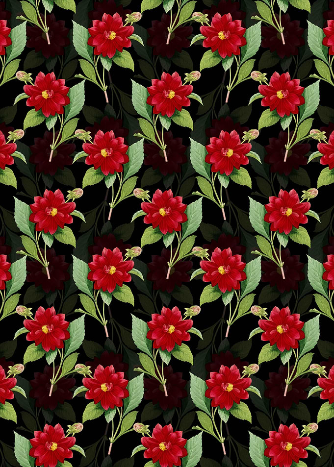 Double Dahlias Pattern