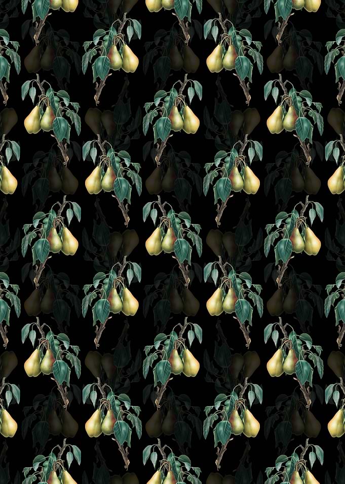 Floral Lemon Pear Pattern
