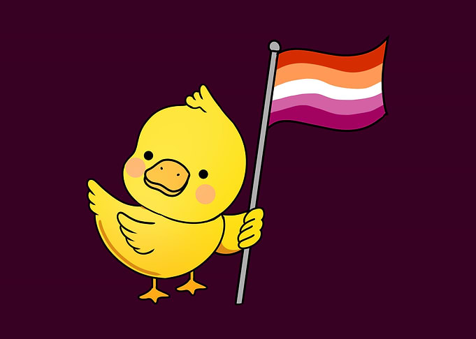 Duck Orange Pink Lesbian