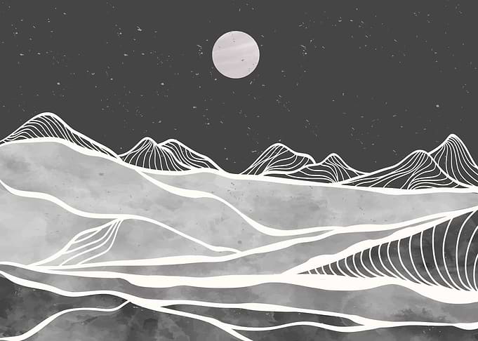 Mountain and ocean wave