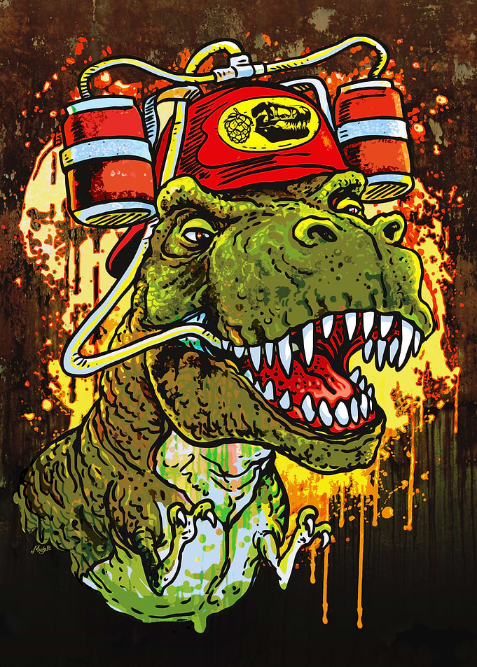 T Rex Beer Hat
