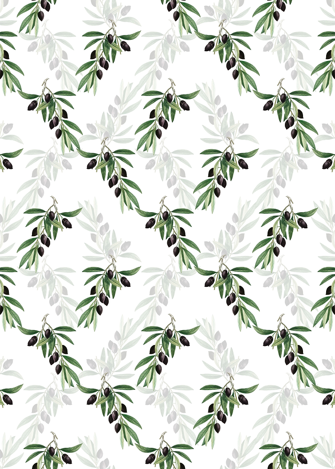 Olive Tree Branch Pattern