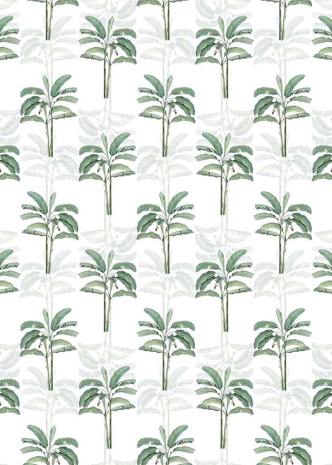 Floral Banana Tree Pattern