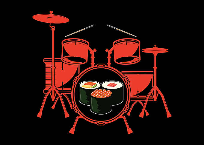 Sushi Drum Set Fish Rice