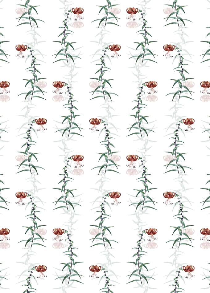 Floral Tiger Lily Pattern