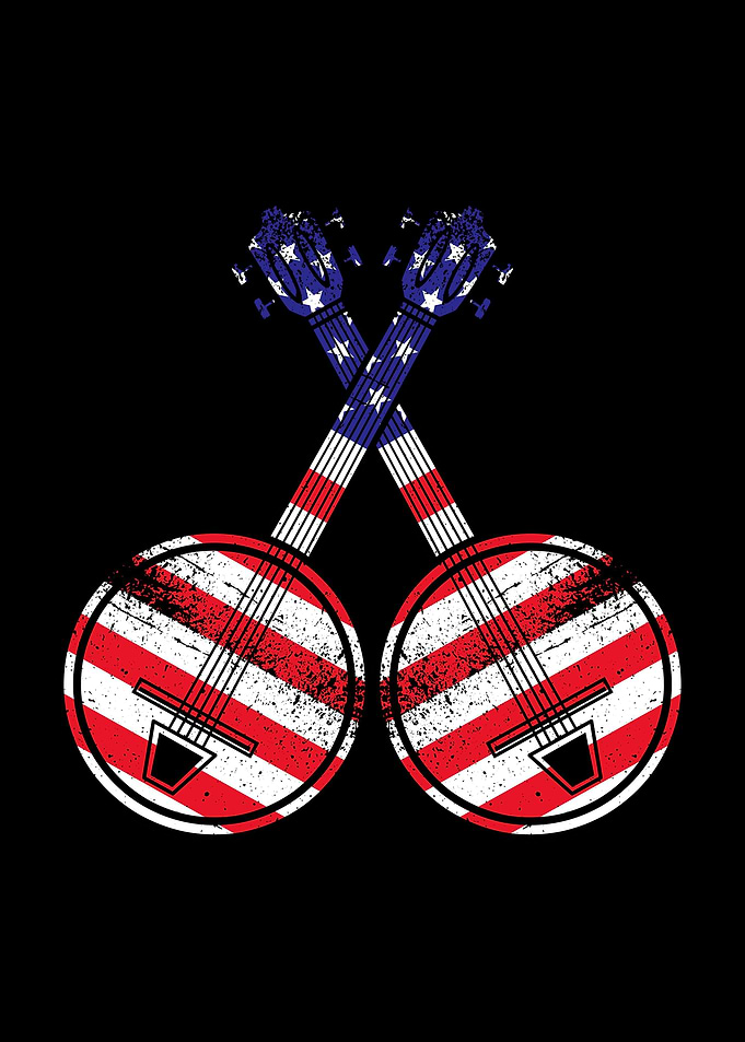 American Flag Banjo
