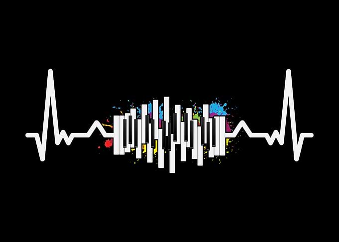 Colorful Piano Heartbeat