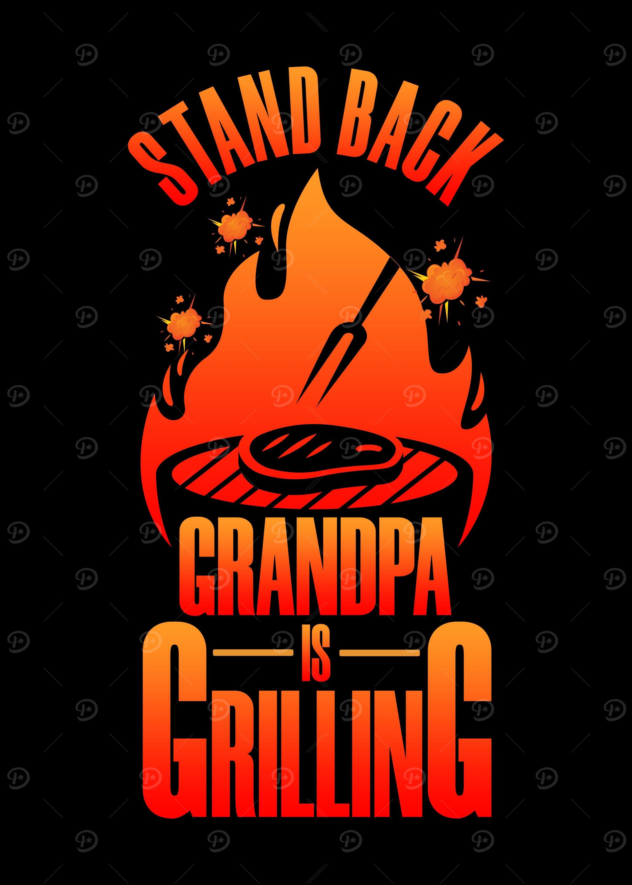 Grandpa is Grilling BBQ
