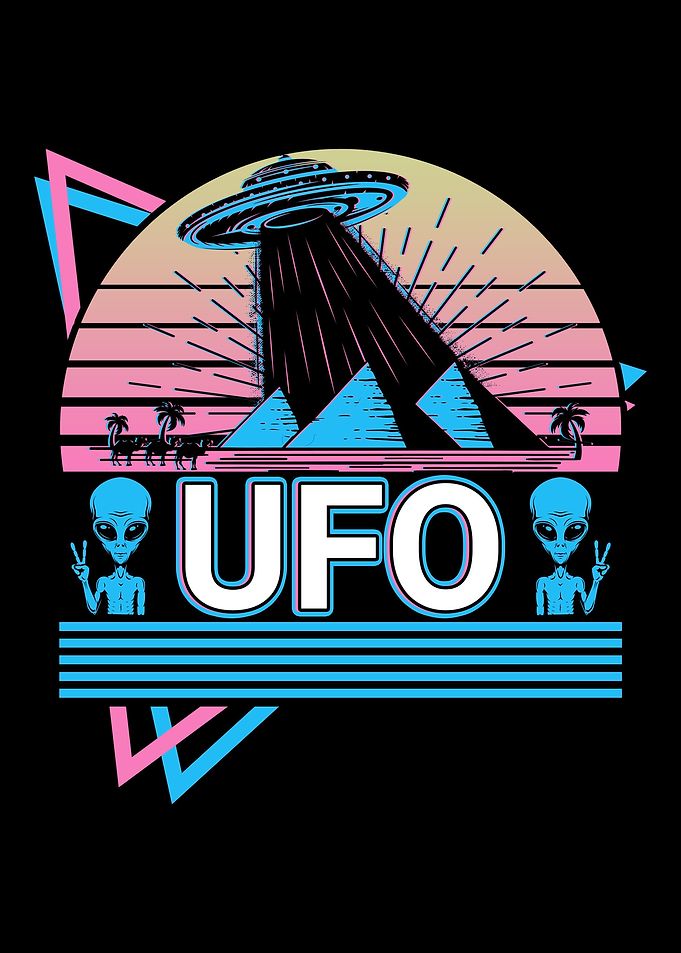 Ufo Alien Abduction Retro