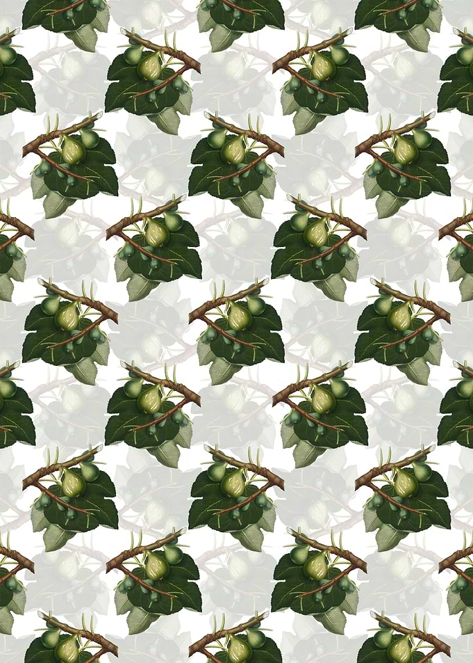Vintage Floral Fig Pattern