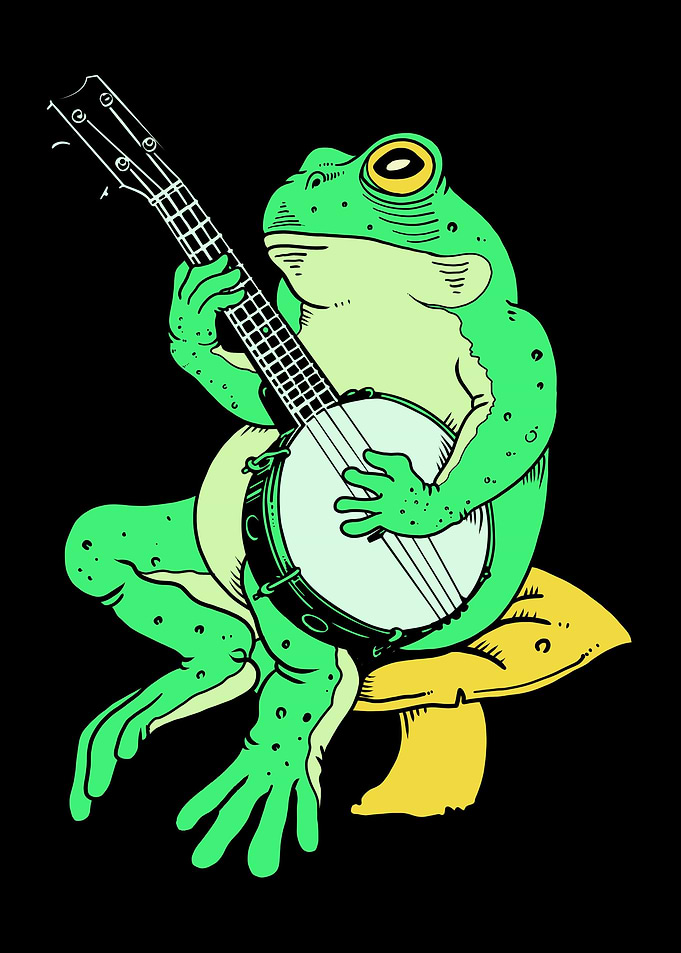 Frog Playing Banjo
